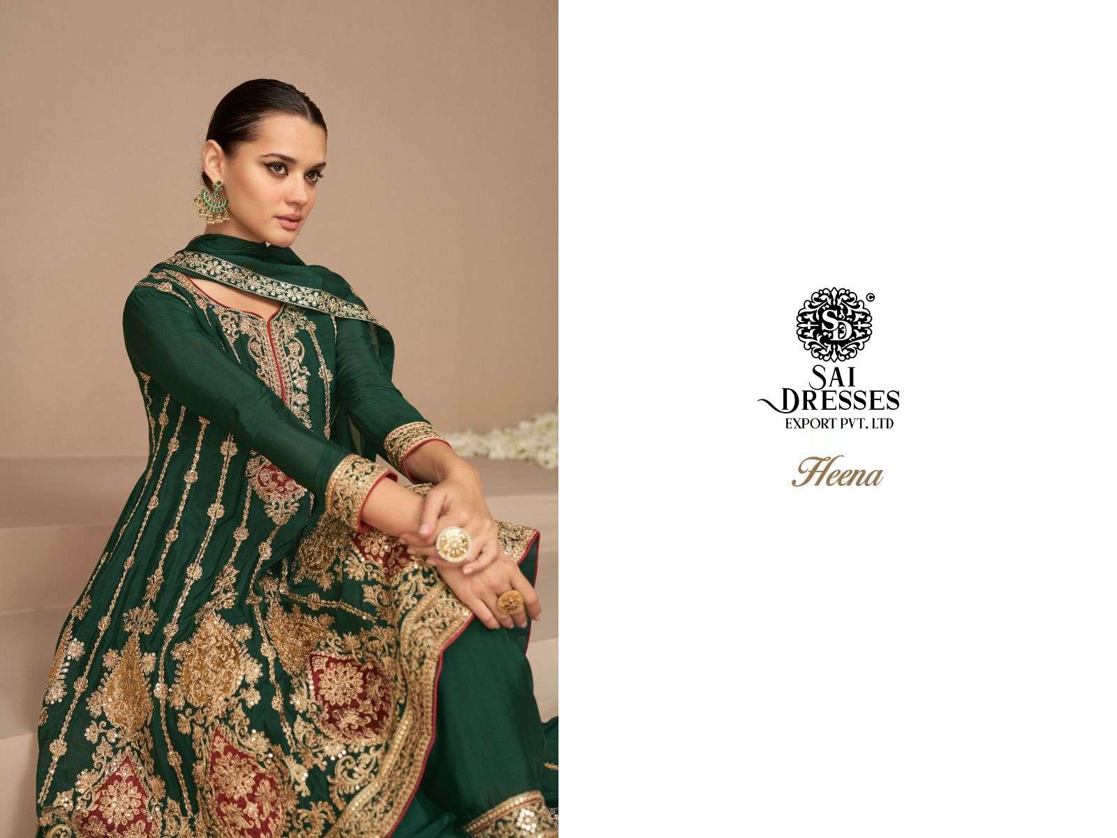 SAI DRESSES PRESENT HEENA READYMADE PARTY WEAR FANCY DESIGNER SUITS IN WHOLESALE RATE IN SURAT