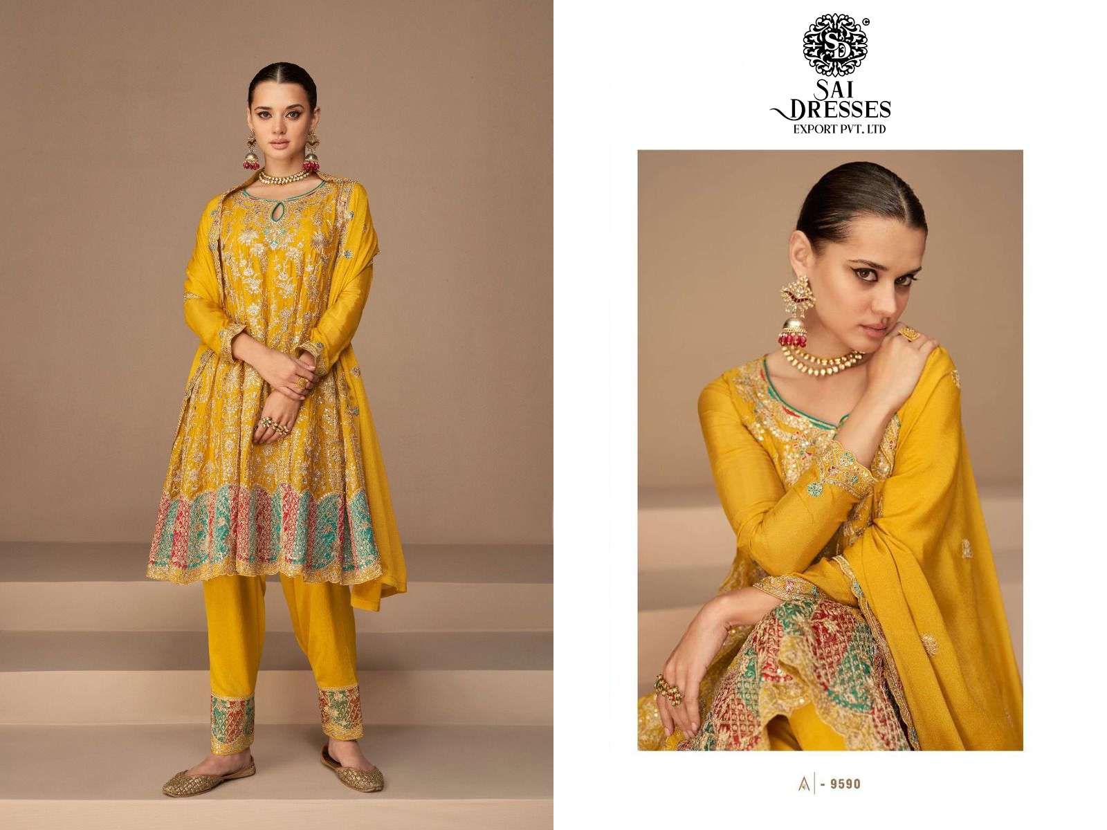 SAI DRESSES PRESENT HEENA READYMADE PARTY WEAR FANCY DESIGNER SUITS IN WHOLESALE RATE IN SURAT