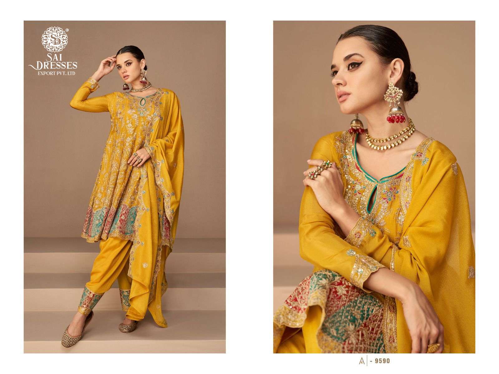 SAI DRESSES PRESENT HEENA READYMADE PARTY WEAR FANCY DESIGNER SUITS IN WHOLESALE RATE IN SURAT