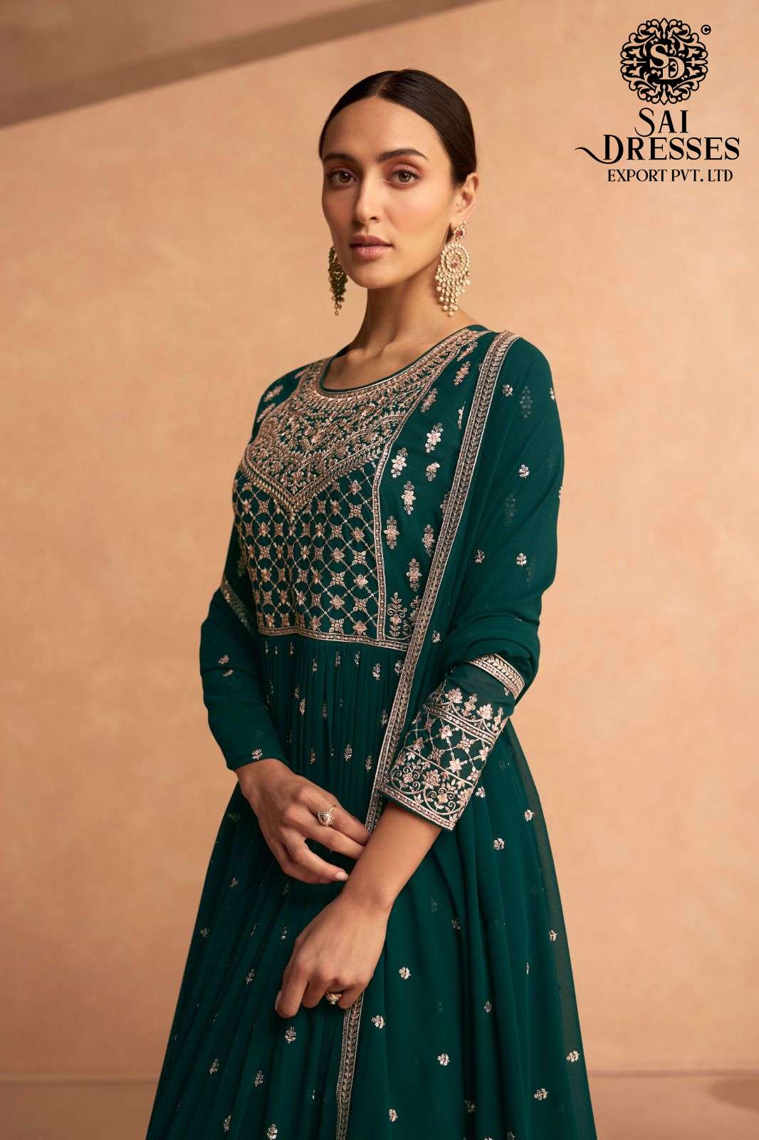 SAI DRESSES PRESENT LEELA READYMADE WEDDING WEAR GOWN STYLE DESIGNER COLLECTION IN WHOLESALE RATE IN SURAT