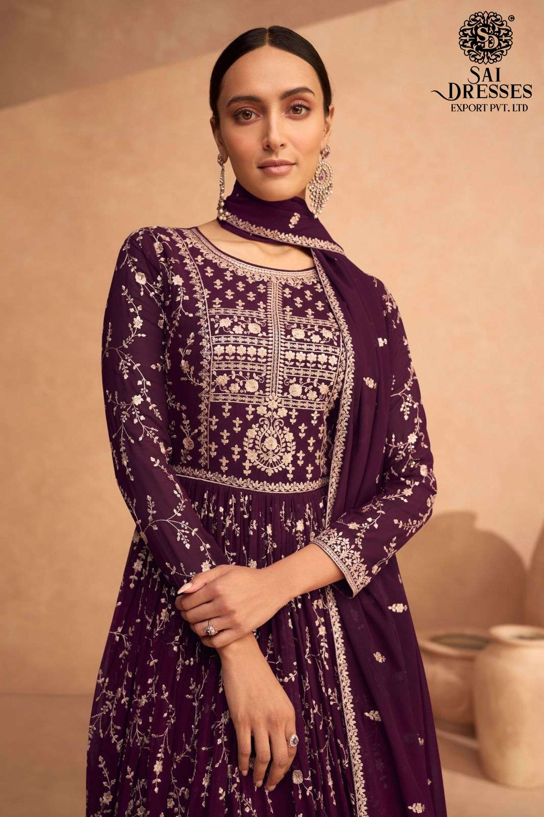 SAI DRESSES PRESENT LEELA READYMADE WEDDING WEAR GOWN STYLE DESIGNER COLLECTION IN WHOLESALE RATE IN SURAT