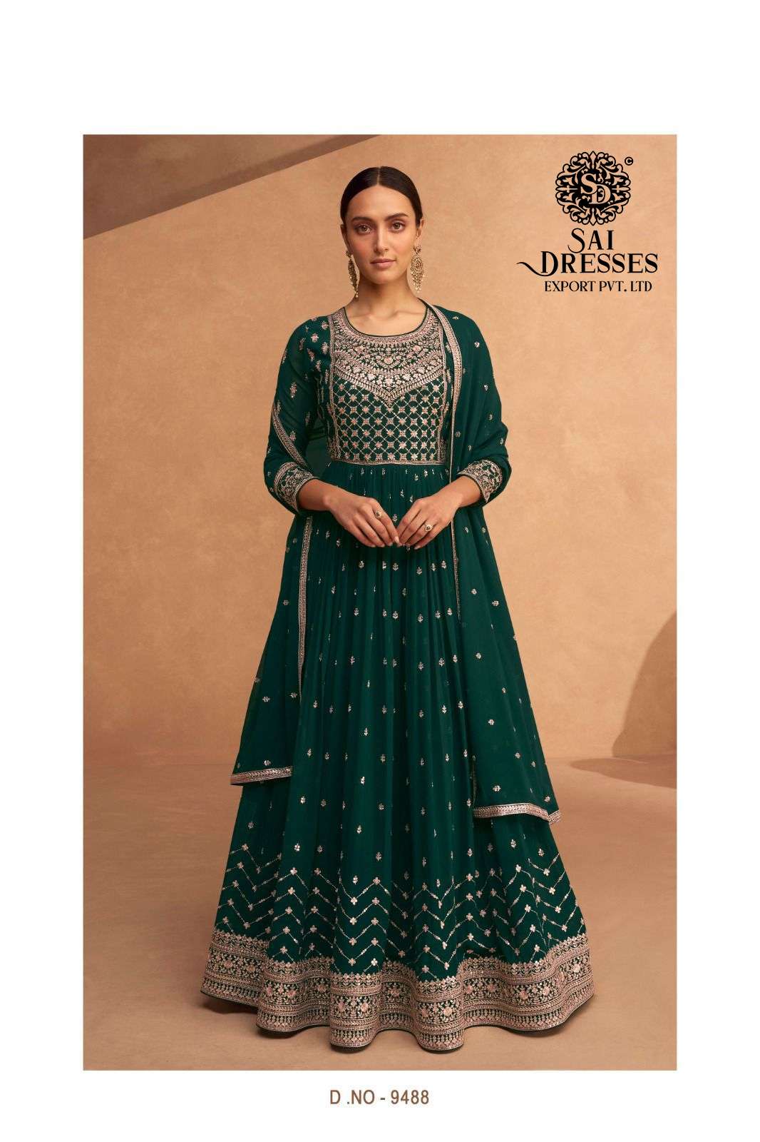 SAI DRESSES PRESENT LEELA READYMADE WEDDING WEAR GOWN STYLE DESIGNER COLLECTION IN WHOLESALE RATE IN SURAT