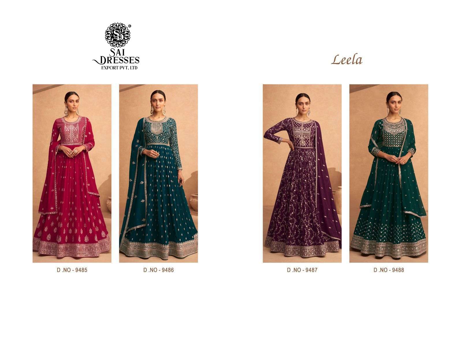 SAI DRESSES PRESENT LEELA READYMADE WEDDING WEAR GOWN STYLE DESIGNER COLLECTION IN WHOLESALE RATE IN SURAT
