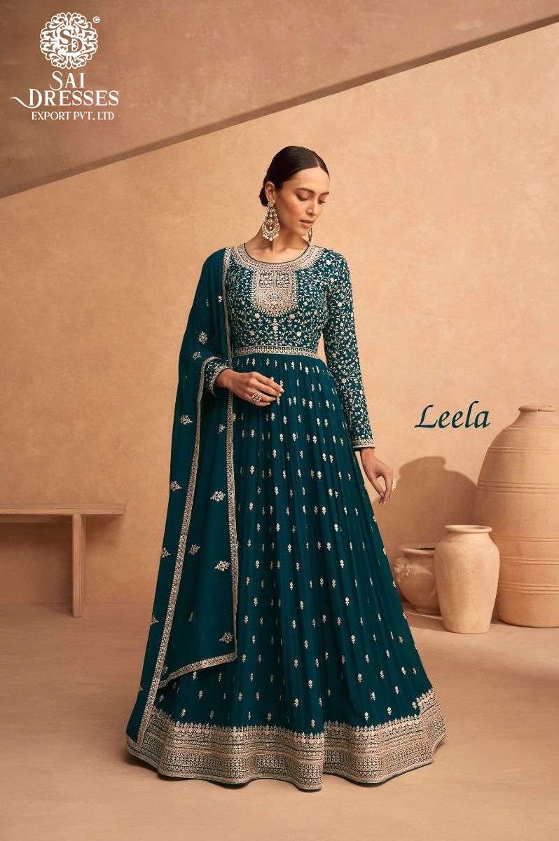 SAI DRESSES PRESENT LEELA READYMADE WEDDING WEAR GOWN STYLE DESIGNER COLLECTION IN WHOLESALE RATE IN SURAT