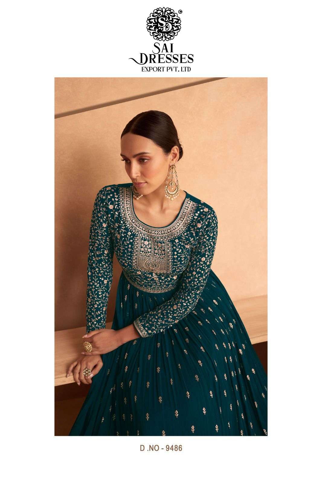 SAI DRESSES PRESENT LEELA READYMADE WEDDING WEAR GOWN STYLE DESIGNER COLLECTION IN WHOLESALE RATE IN SURAT