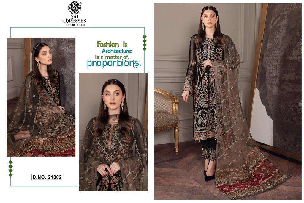 SAI DRESSES PRESENT MAHNUR VOL 21 SEMI STITCHED PARTY WEAR PAKISTANI DESIGNER SUITS IN WHOLESALE RATE IN SURAT