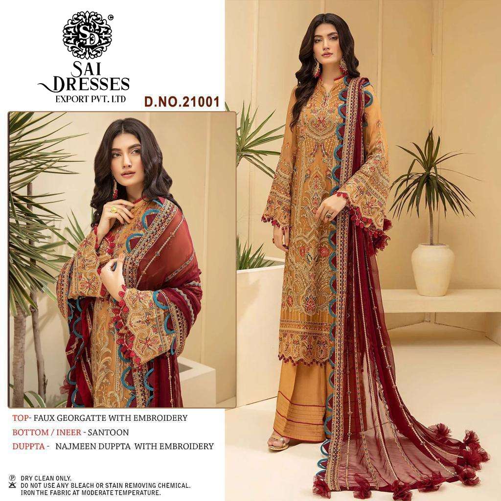 SAI DRESSES PRESENT MAHNUR VOL 21 SEMI STITCHED PARTY WEAR PAKISTANI DESIGNER SUITS IN WHOLESALE RATE IN SURAT