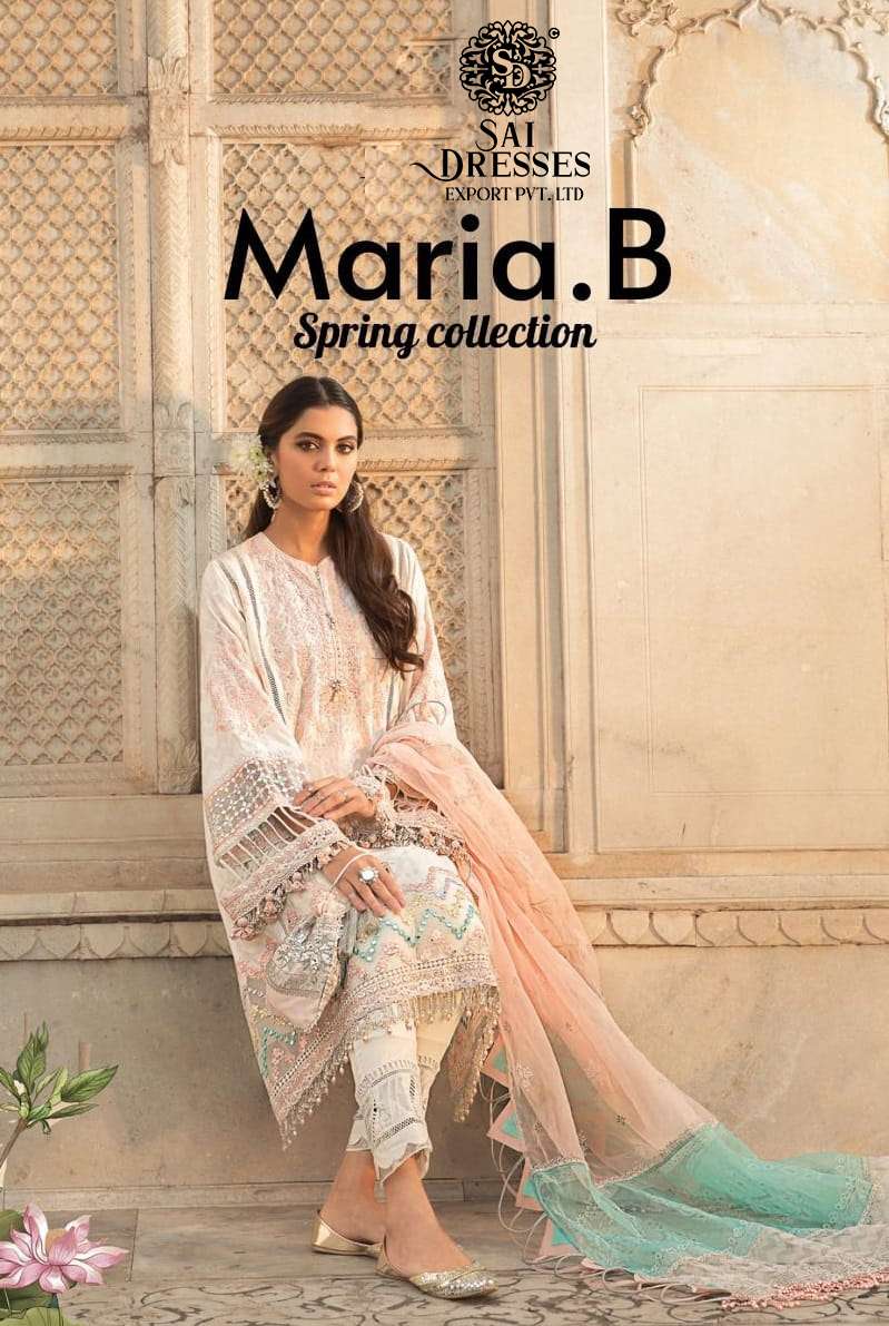 SAI DRESSES PRESENT MARIA B SPRING COLLECTION SUMMER WEAR DESIGNER PAKISTANI SUITS IN WHOLESALE RATE IN SURAT