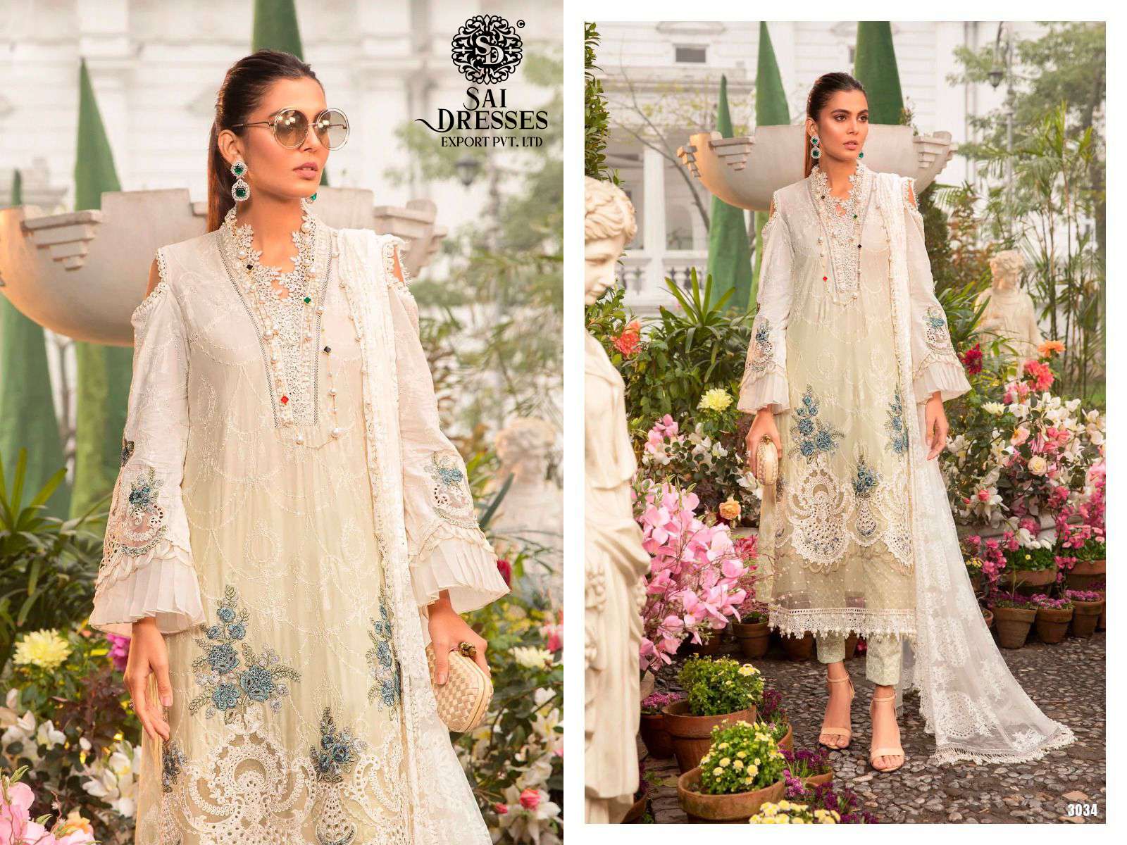 SAI DRESSES PRESENT MARIA B SPRING COLLECTION SUMMER WEAR DESIGNER PAKISTANI SUITS IN WHOLESALE RATE IN SURAT