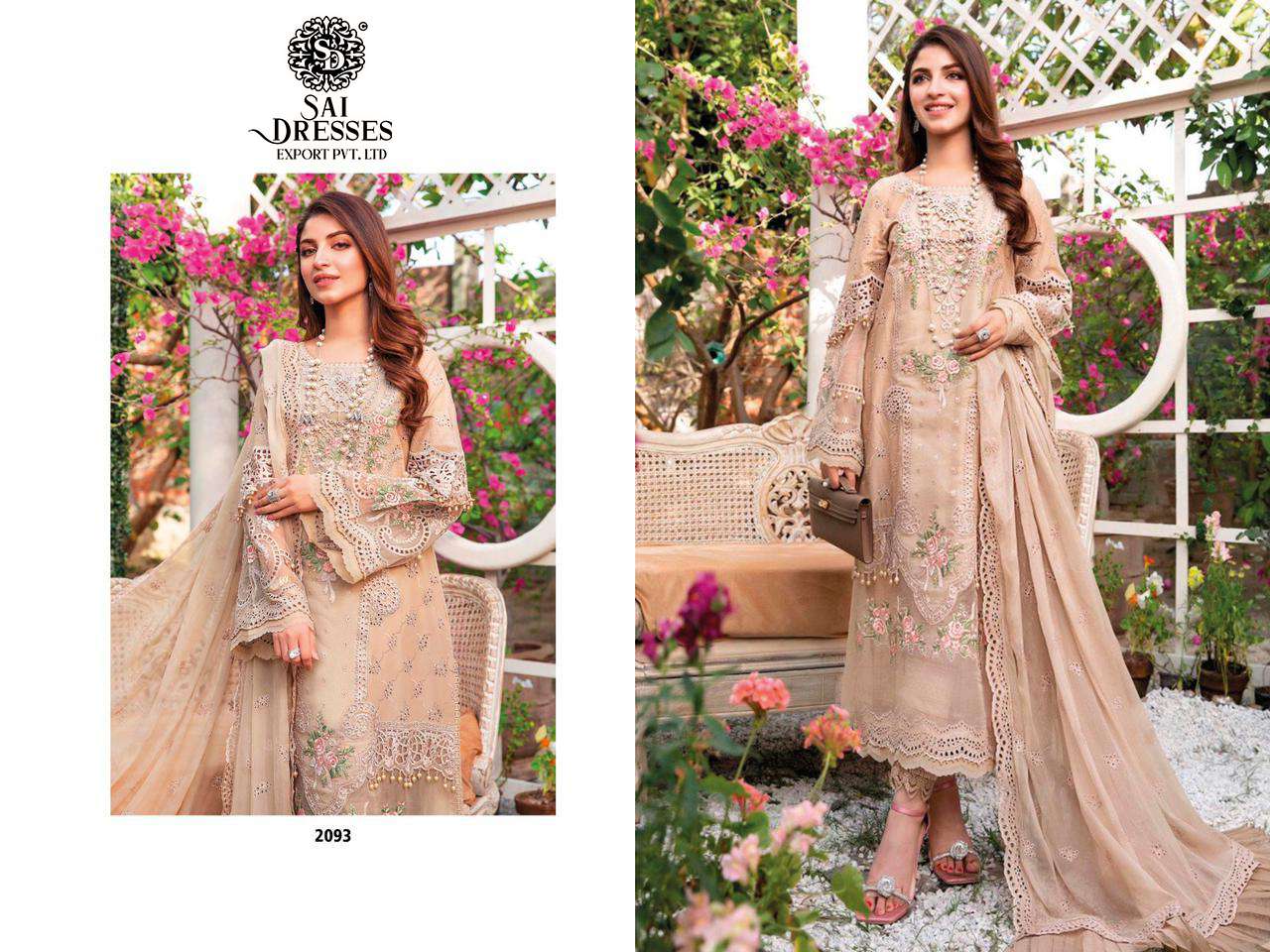SAI DRESSES PRESENT MARIA B VOYAGE LAWN HEAVY EMBROIDERED PURE COTTON PAKISTANI SUMMER COLLECTION IN WHOLESALE RATE IN SURAT 