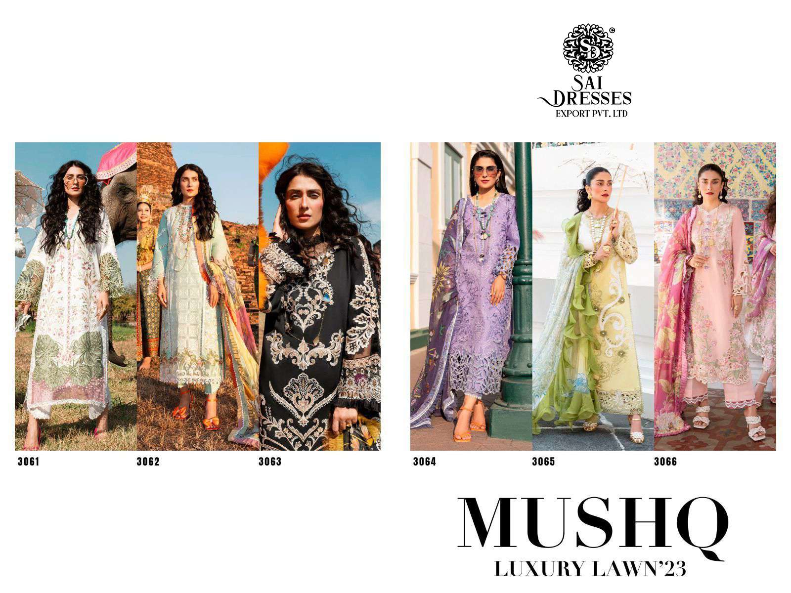SAI DRESSES PRESENT MUSHQ LUXURY LAWN 23 CAMBRIC COTTON DESIGNER PAKISTANI SUMMER  COLLECTION IN WHOLESALE RATE IN SURAT
