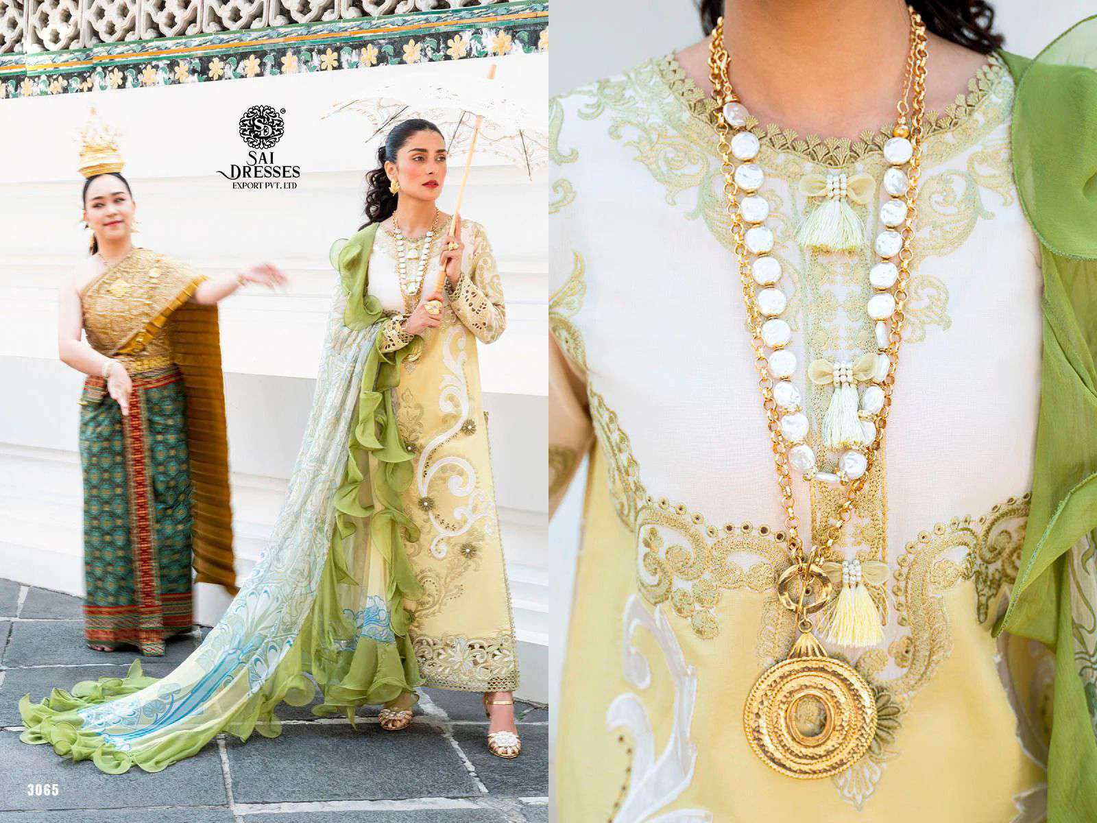 SAI DRESSES PRESENT MUSHQ LUXURY LAWN 23 CAMBRIC COTTON DESIGNER PAKISTANI SUMMER  COLLECTION IN WHOLESALE RATE IN SURAT