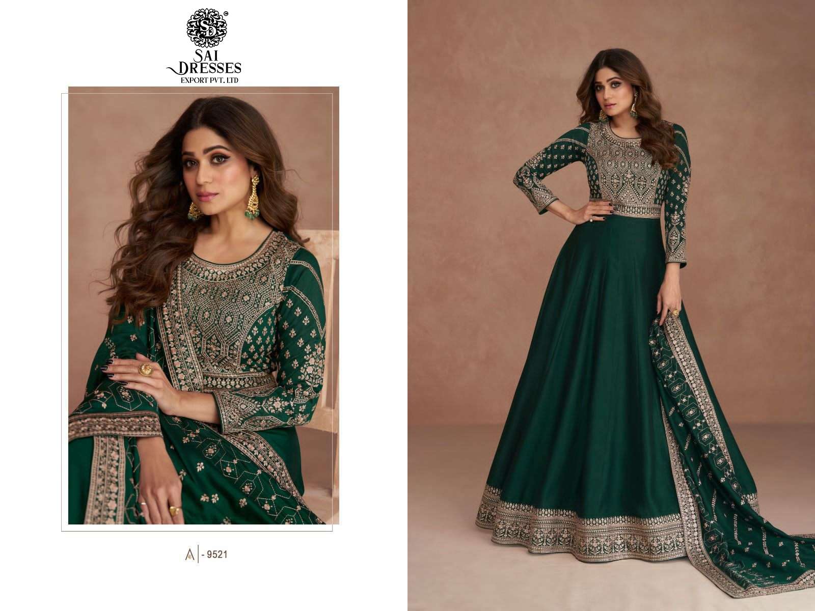 SAI DRESSES PRESENT NAVYA READYMADE WEDDING WEAR DESIGNER SUITS IN WHOLESALE RATE IN SURAT