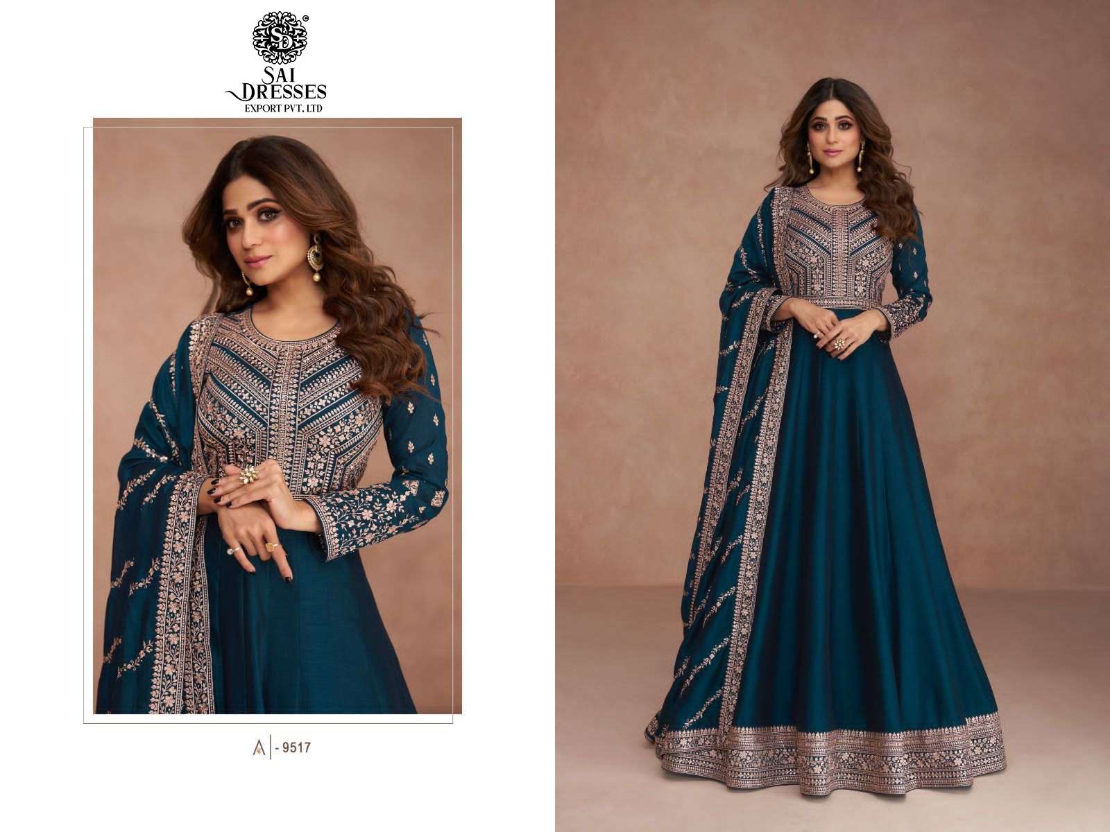 SAI DRESSES PRESENT NAVYA READYMADE WEDDING WEAR DESIGNER SUITS IN WHOLESALE RATE IN SURAT