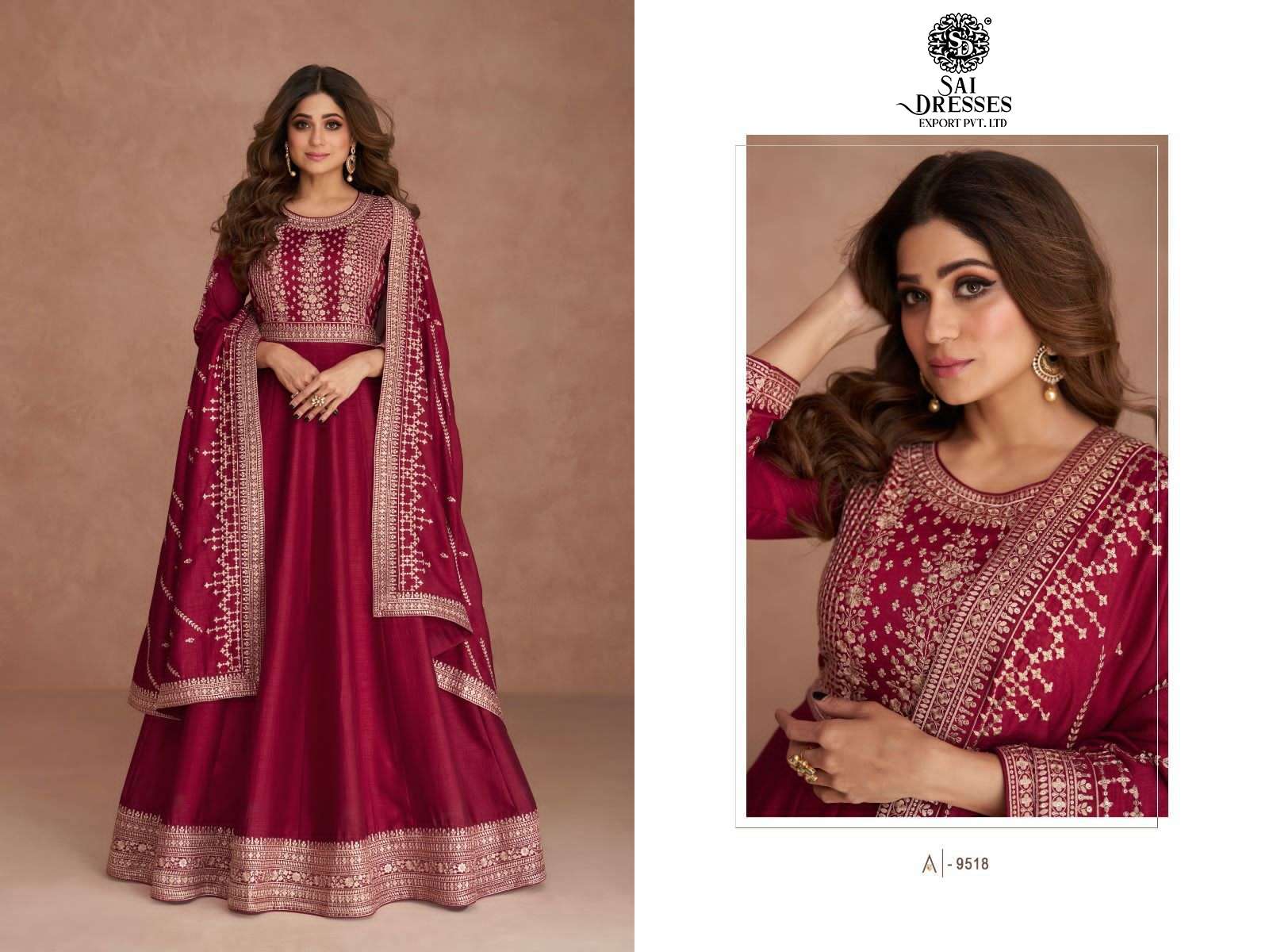 SAI DRESSES PRESENT NAVYA READYMADE WEDDING WEAR DESIGNER SUITS IN WHOLESALE RATE IN SURAT
