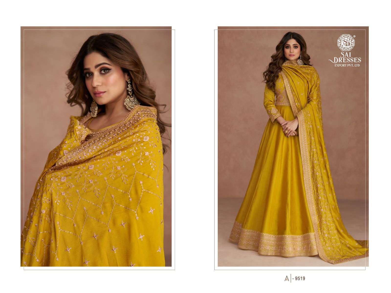 SAI DRESSES PRESENT NAVYA READYMADE WEDDING WEAR DESIGNER SUITS IN WHOLESALE RATE IN SURAT