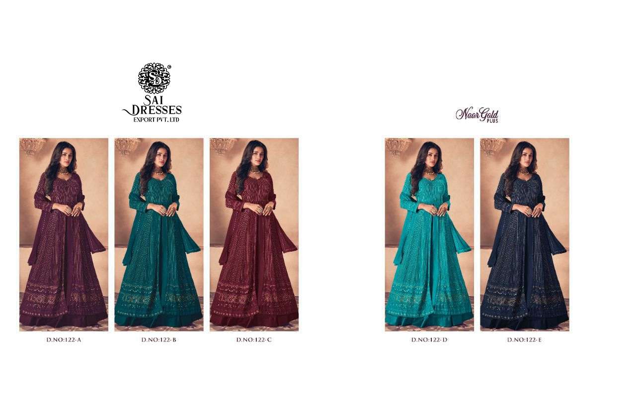 SAI DRESSES PRESENT NOOR GOLD PLUS READY MADE DESIGNER PARTY WEAR COLLECTION IN WHOLESALE RATE IN SURAT