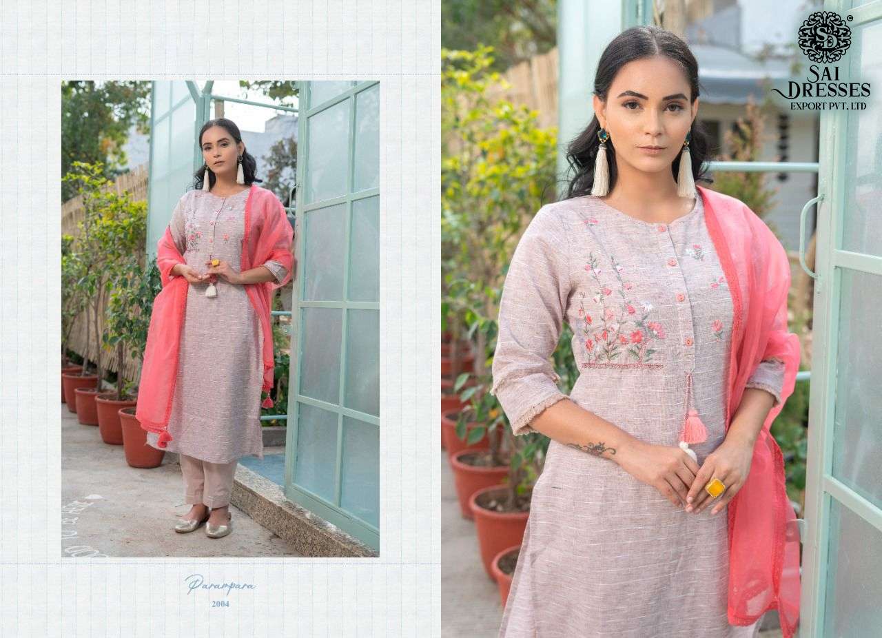 SAI DRESSES PRESENT PARAMPARA VOL 3 READY TO SUMMER WEAR PANT STYLE DESIGNER SUITS IN WHOLESALE RATE IN SURAT 