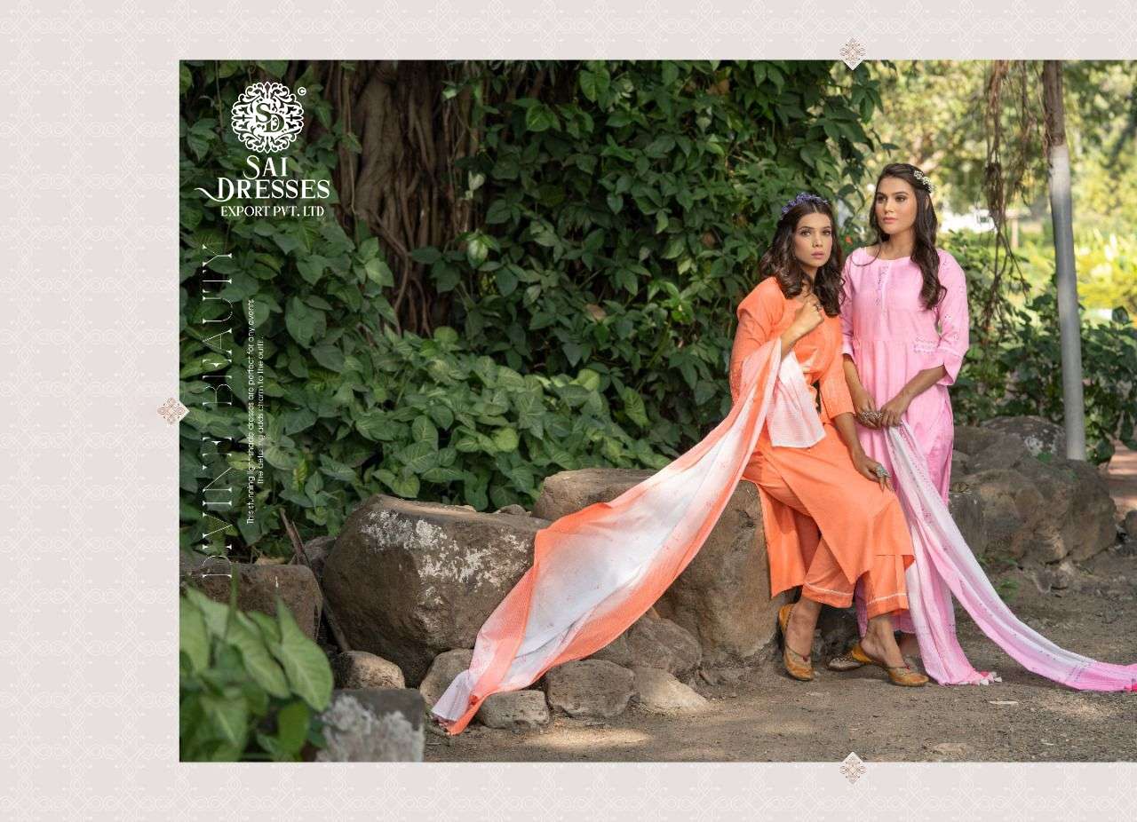 SAI DRESSES PRESENT PETALS READY TO ETHNIC WEAR PANT STYLE DESIGNER SUITS IN WHOLESALE RATE IN SURAT