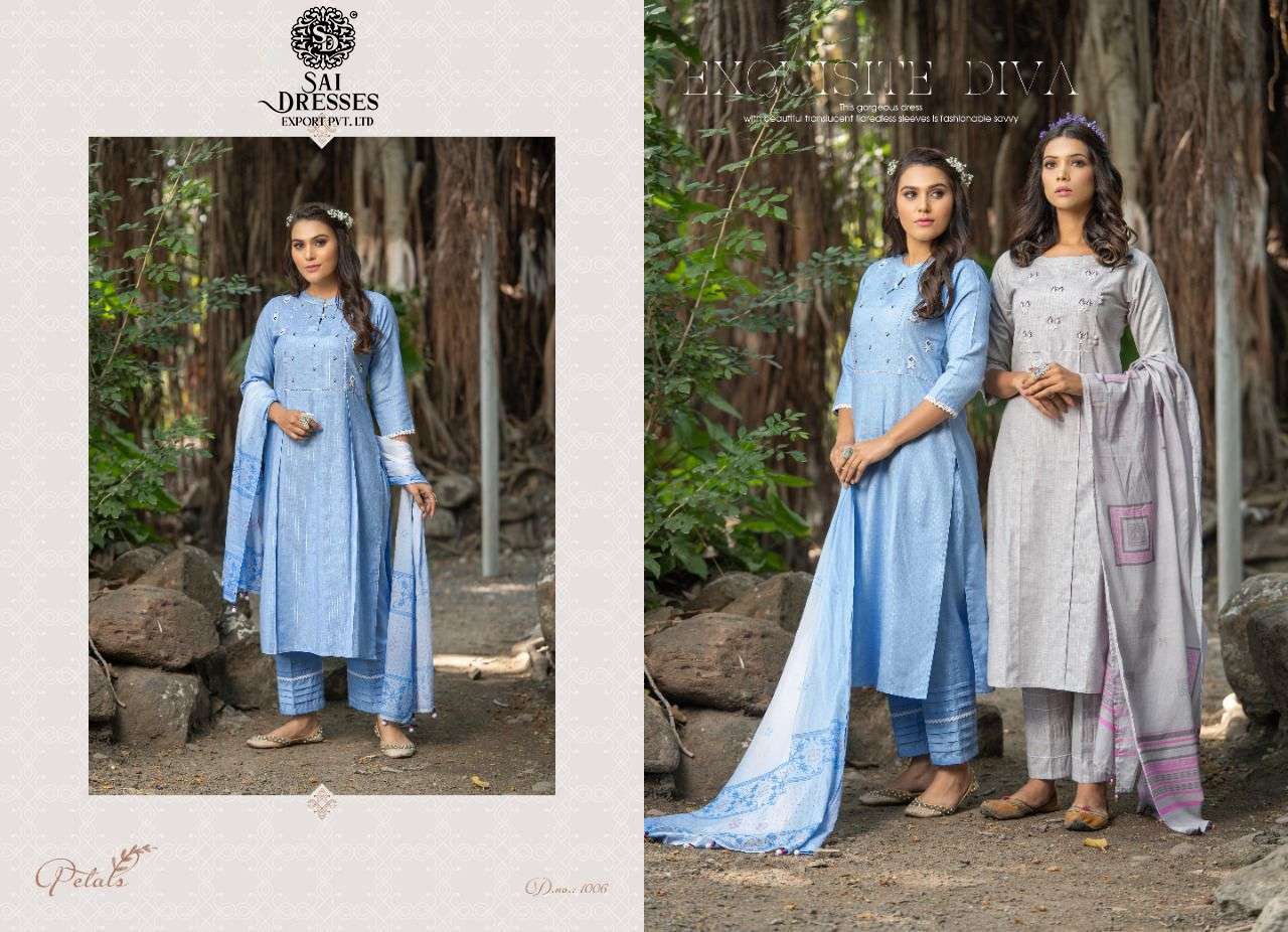 SAI DRESSES PRESENT PETALS READY TO ETHNIC WEAR PANT STYLE DESIGNER SUITS IN WHOLESALE RATE IN SURAT