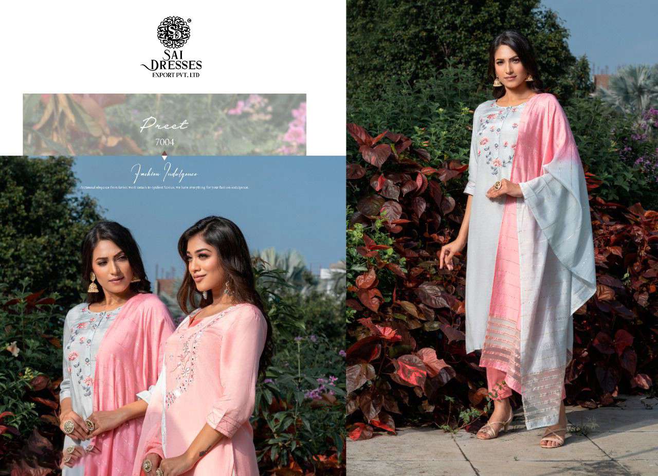 SAI DRESSES PRESENT PREET VOL 7 READY TO FESTIVE WEAR EXCLUSIVE DESIGNER SUITS IN WHOLESALE RATE IN SURAT