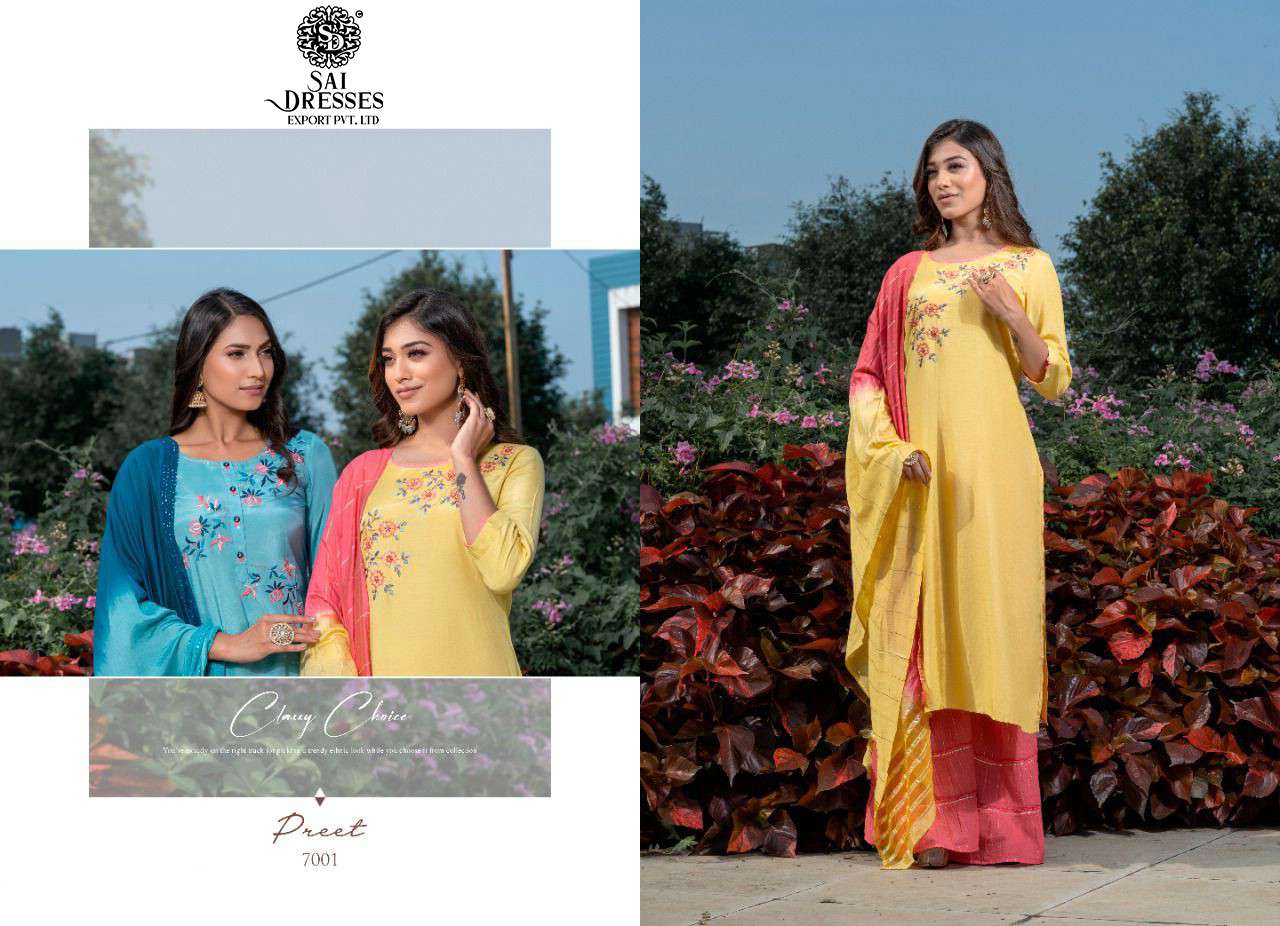 SAI DRESSES PRESENT PREET VOL 7 READY TO FESTIVE WEAR EXCLUSIVE DESIGNER SUITS IN WHOLESALE RATE IN SURAT