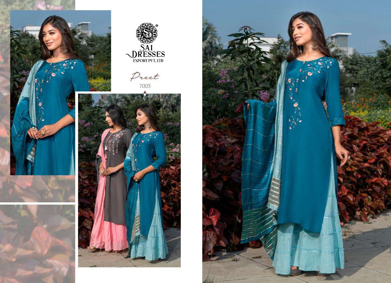 SAI DRESSES PRESENT PREET VOL 7 READY TO FESTIVE WEAR EXCLUSIVE DESIGNER SUITS IN WHOLESALE RATE IN SURAT