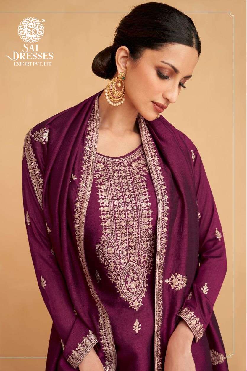 SAI DRESSES PRESENT RAAS SEMI STITCHED SILK EMBROIDERED EXCLUSIVE RICH COLLECTION IN WHOLESALE RATE IN SURAT