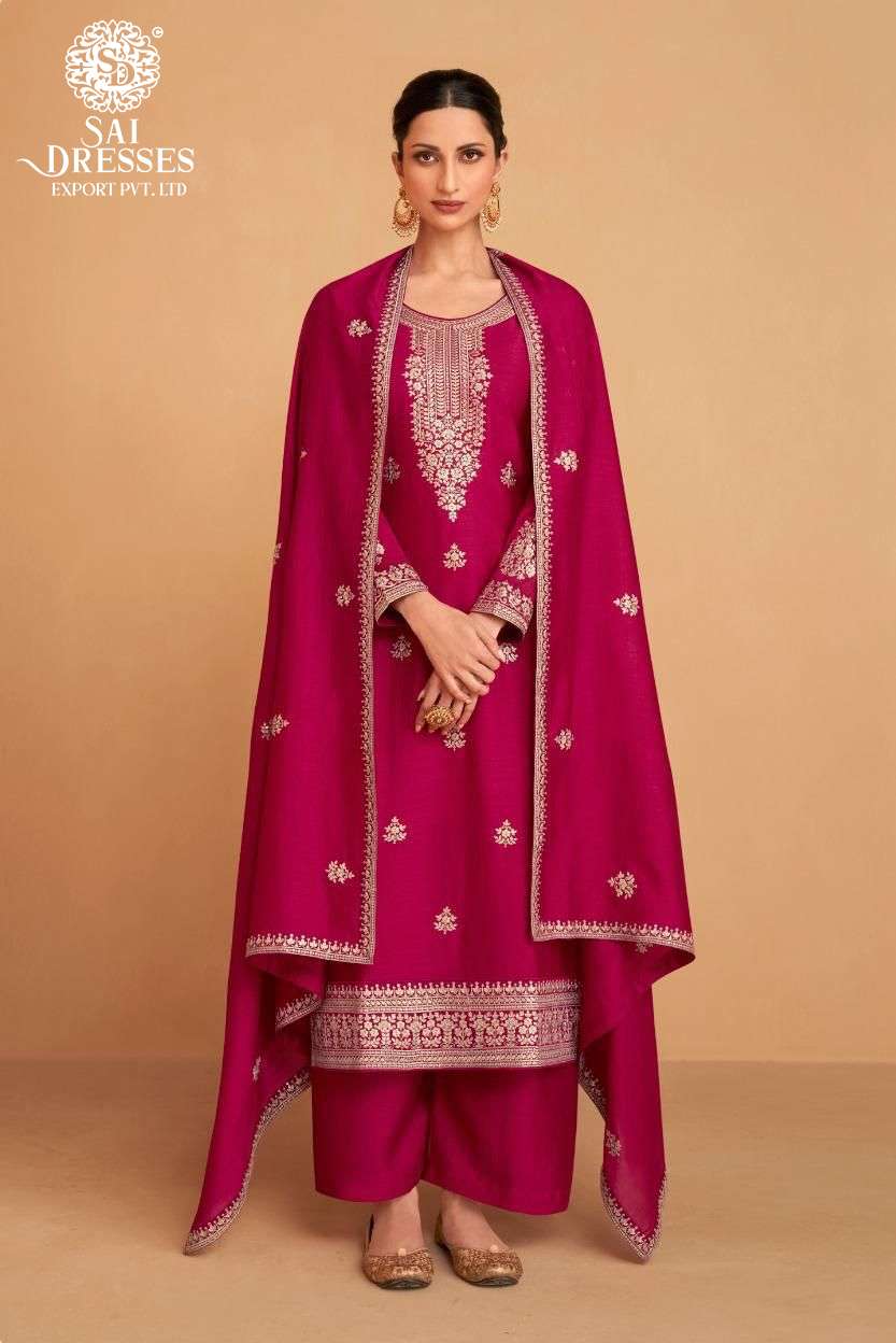 SAI DRESSES PRESENT RAAS SEMI STITCHED SILK EMBROIDERED EXCLUSIVE RICH COLLECTION IN WHOLESALE RATE IN SURAT