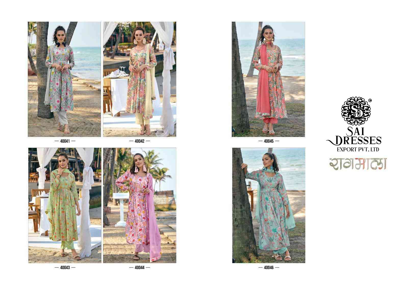 SAI DRESSES PRESENT RAGMALA READY TO WEAR NAYRA CUT STYLE DESIGNER SUITS IN WHOLESALE RATE IN SURAT