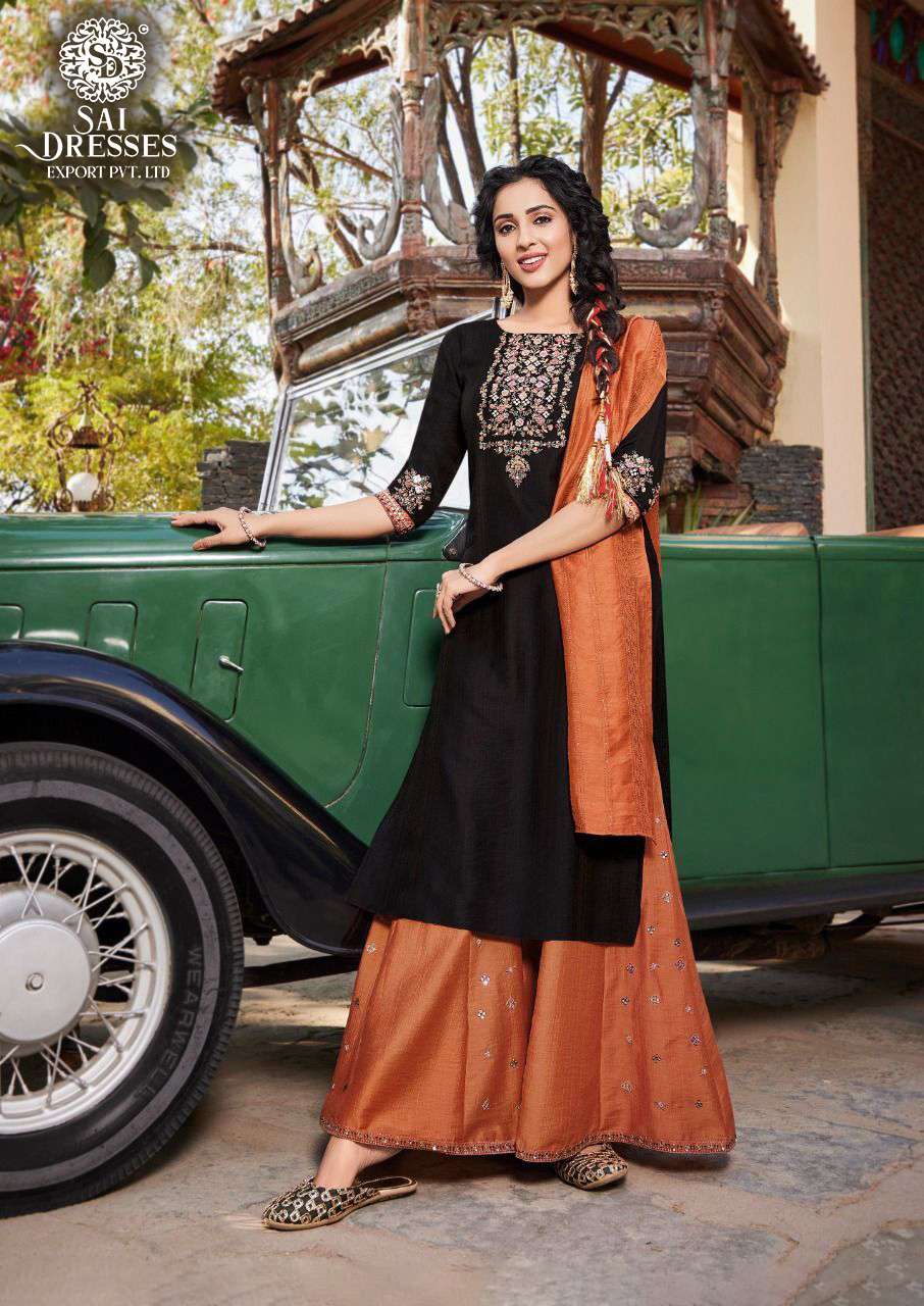 SAI DRESSES PRESENT RAHI VOL 3 READY TO WEAR SHARARA STYLE DESIGNER SUITS IN WHOLESALE RATE IN SURAT