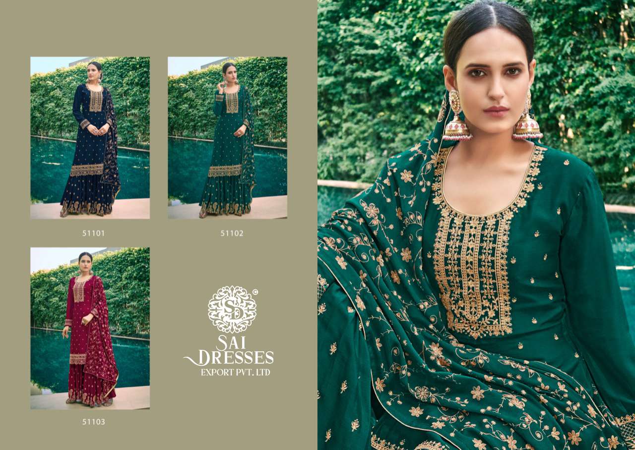 SAI DRESSES PRESENT RIWAYAT READY TO WEAR DESIGNER COLLECTION IN WHOLESALE RATE IN SURAT