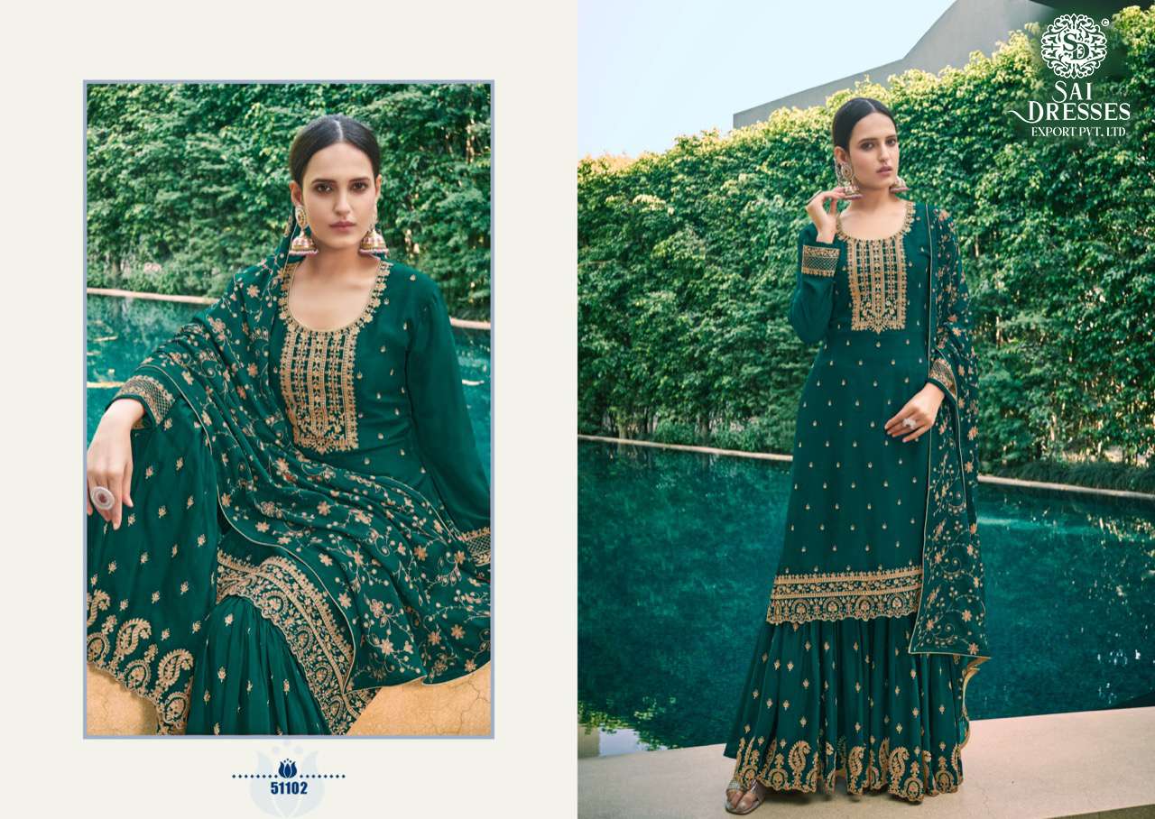 SAI DRESSES PRESENT RIWAYAT READY TO WEAR DESIGNER COLLECTION IN WHOLESALE RATE IN SURAT