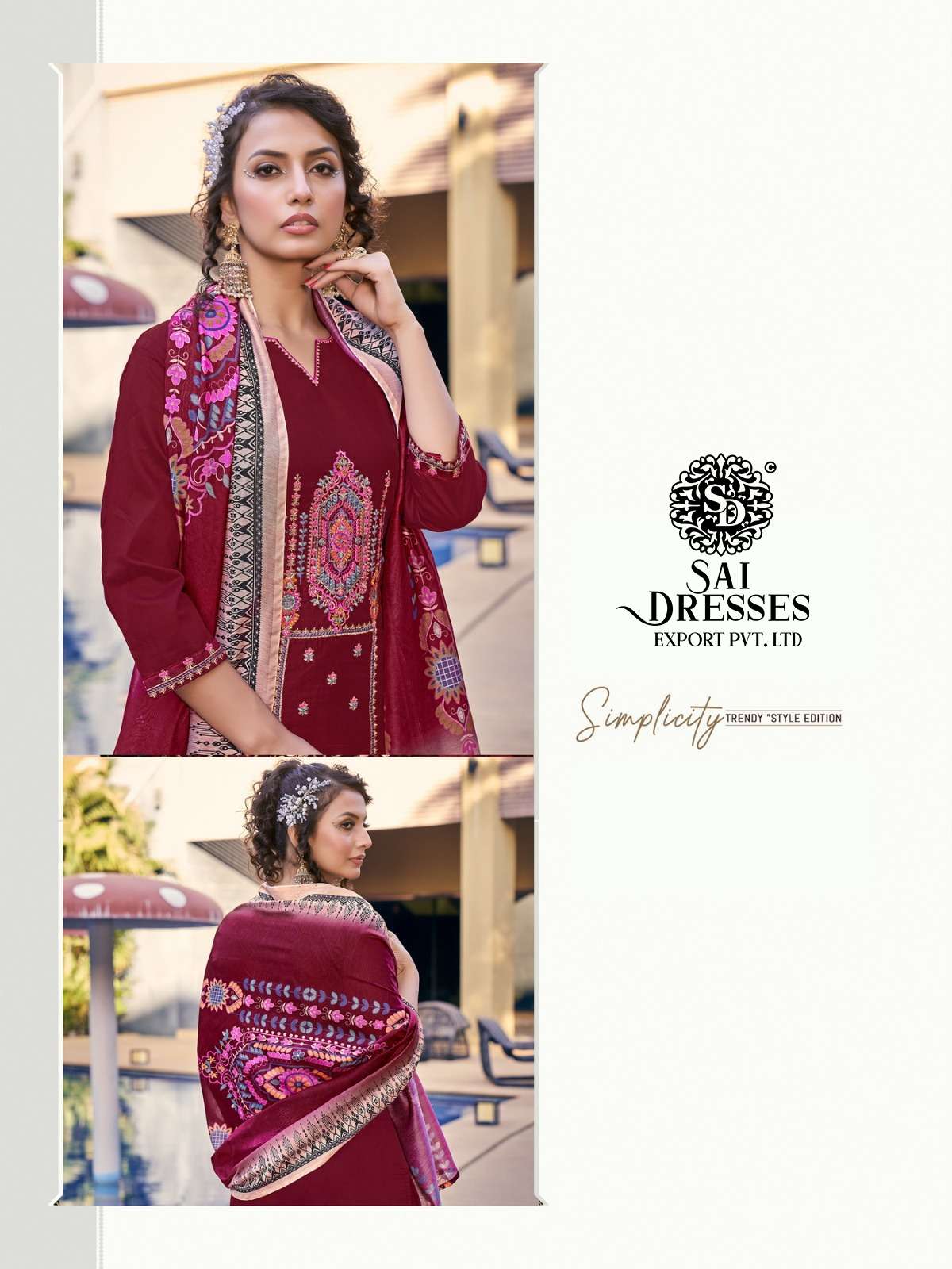 SAI DRESSES PRESENT ROYAL FORD READY TO WEAR PANT STYLE DESIGNER SUITS IN WHOLESALE RATE IN SURAT
