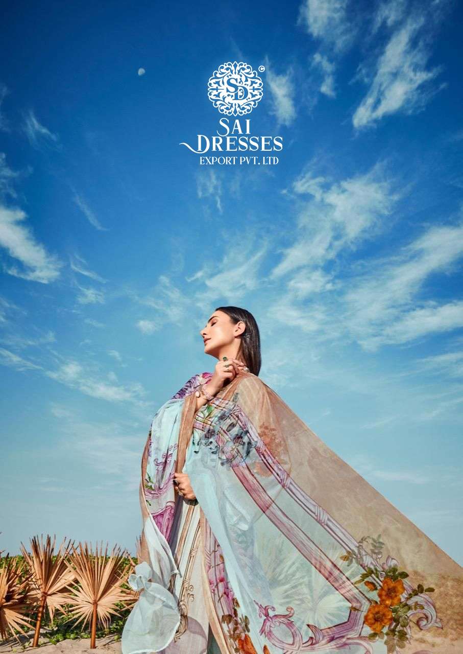 SAI DRESSES PRESENT RUNGREZ PURE COTTON EMBROIDERY PATCHES PAKISTANI STYLE SUMMER COLLECTION IN WHOLESALE RATE IN SURAT