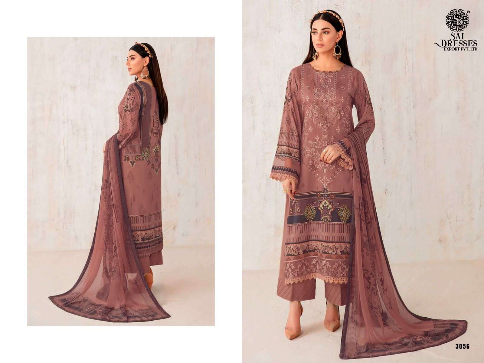 SAI DRESSES PRESENT RUNGREZ SPRING LAWN 23 PURE COTTON EMBROIDERED PAKISTANI SUMMER COLLECTION IN WHOLESALE RATE IN SURAT