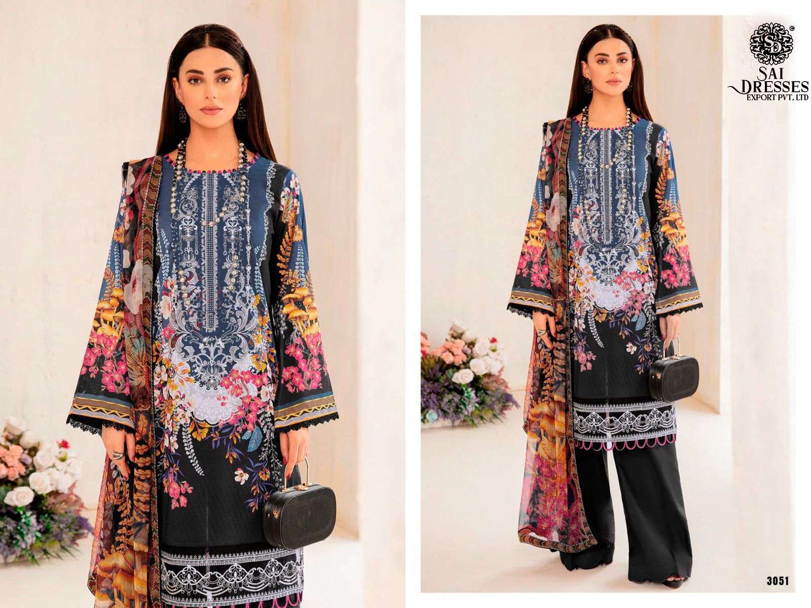 SAI DRESSES PRESENT RUNGREZ SPRING LAWN 23 PURE COTTON EMBROIDERED PAKISTANI SUMMER COLLECTION IN WHOLESALE RATE IN SURAT