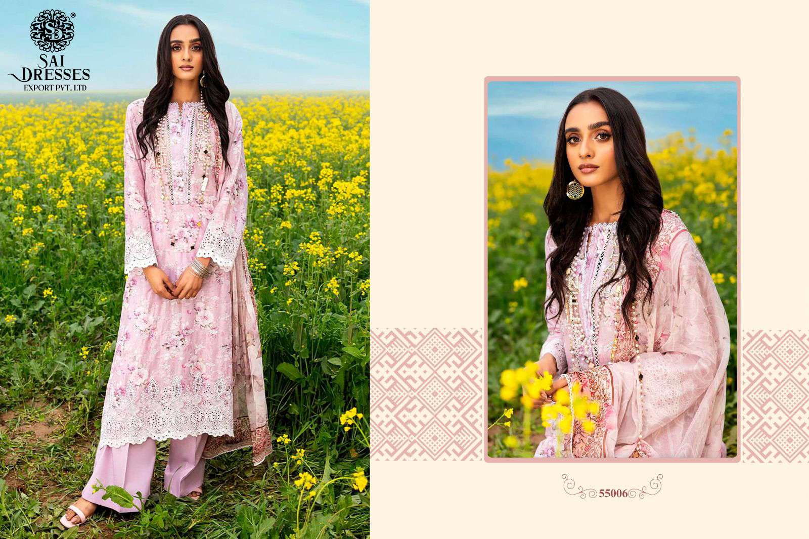 SAI DRESSES PRESENT ADAN LIBAS SARSOON DIGITAL PRINTED PAKISTANI DESIGNER SUMMER COLLECTION IN WHOLESALE RATE IN SURAT