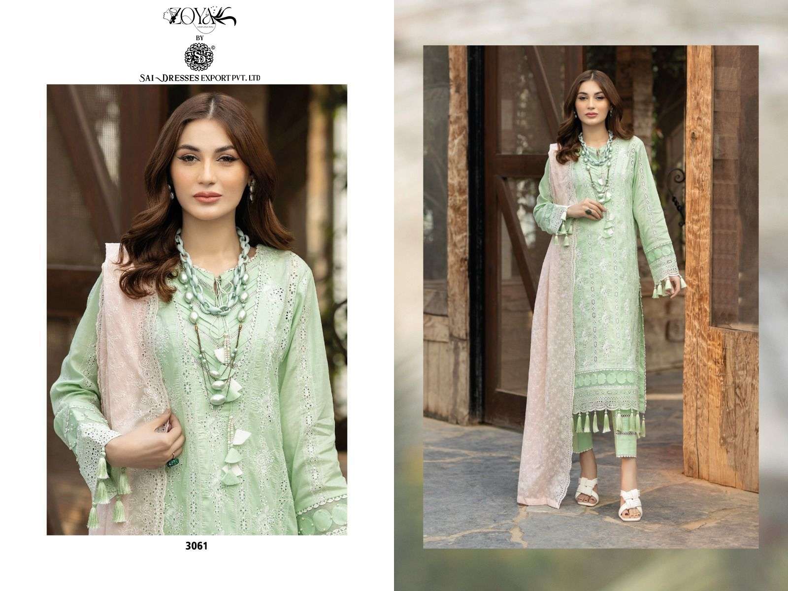 SAI DRESSES PRESENT ADANS LIBAS CHIKANKARI - 23 SUMMER WEAR EXCLUSIVE PAKISTANI DESIGNER SUITS IN WHOLESALE RATE IN SURAT
