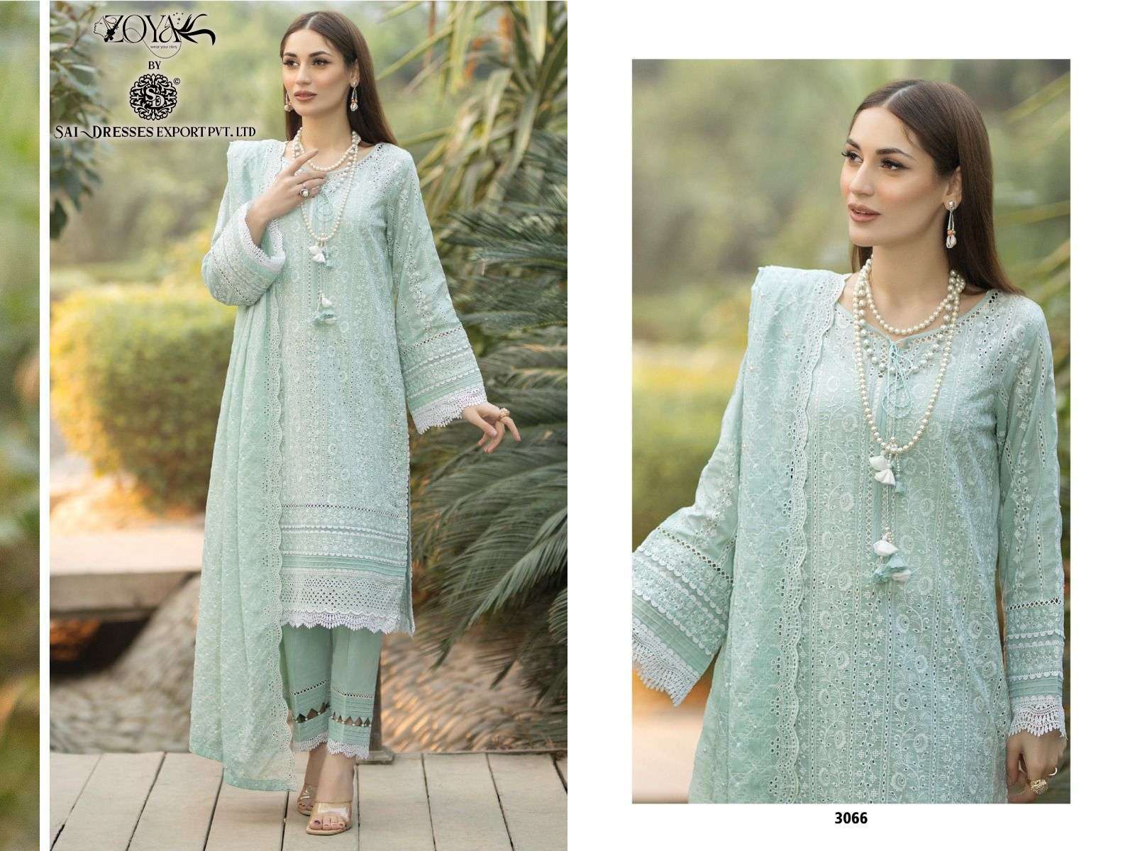 SAI DRESSES PRESENT ADANS LIBAS CHIKANKARI - 23 SUMMER WEAR EXCLUSIVE PAKISTANI DESIGNER SUITS IN WHOLESALE RATE IN SURAT