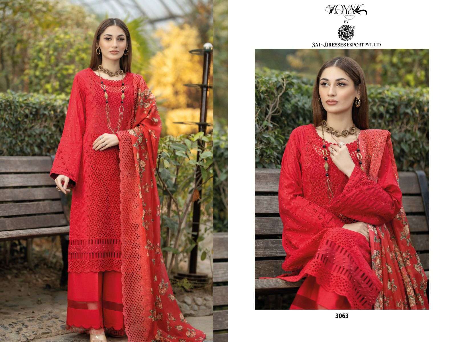 SAI DRESSES PRESENT ADANS LIBAS CHIKANKARI - 23 SUMMER WEAR EXCLUSIVE PAKISTANI DESIGNER SUITS IN WHOLESALE RATE IN SURAT