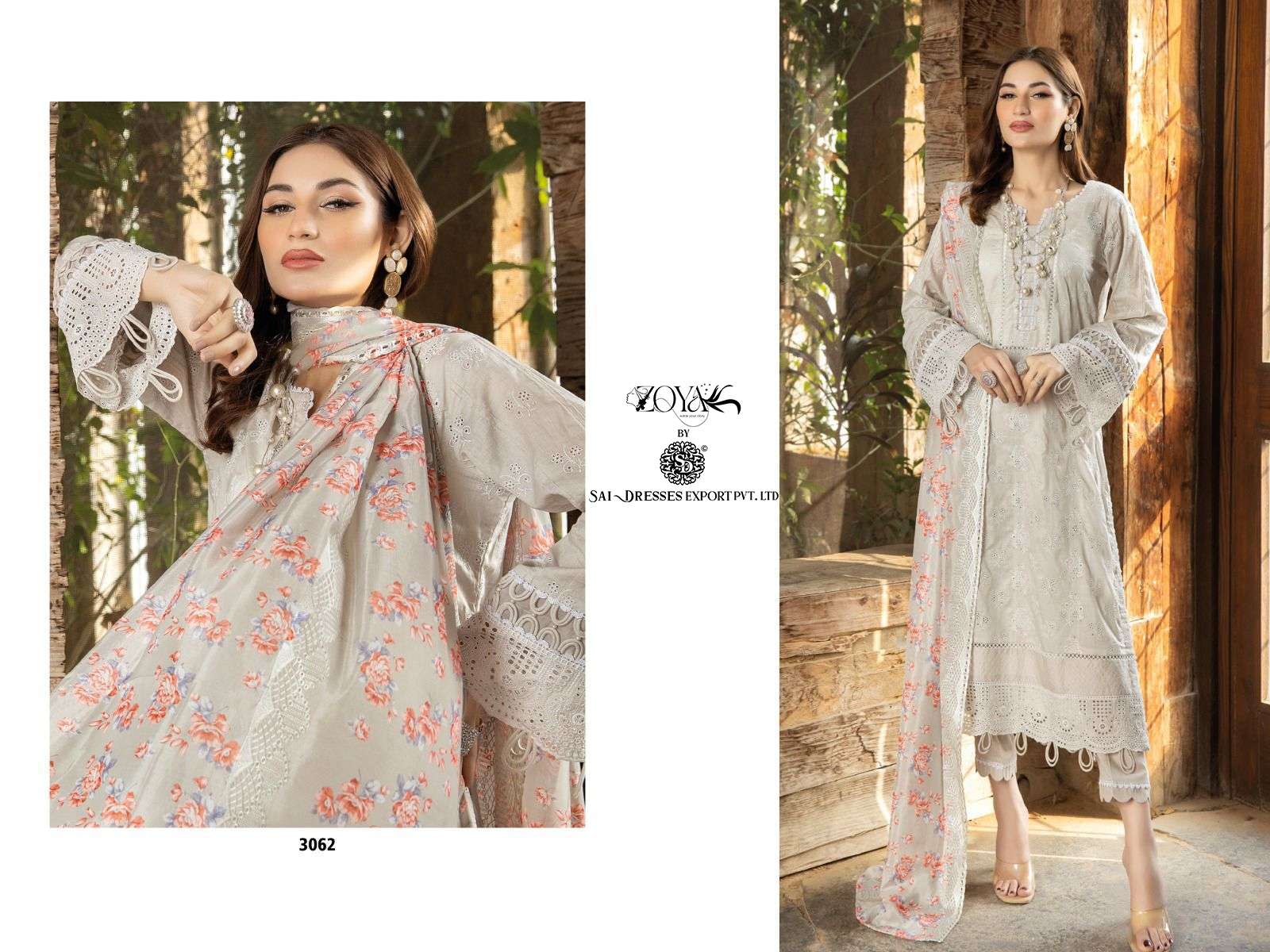 SAI DRESSES PRESENT ADANS LIBAS CHIKANKARI - 23 SUMMER WEAR EXCLUSIVE PAKISTANI DESIGNER SUITS IN WHOLESALE RATE IN SURAT