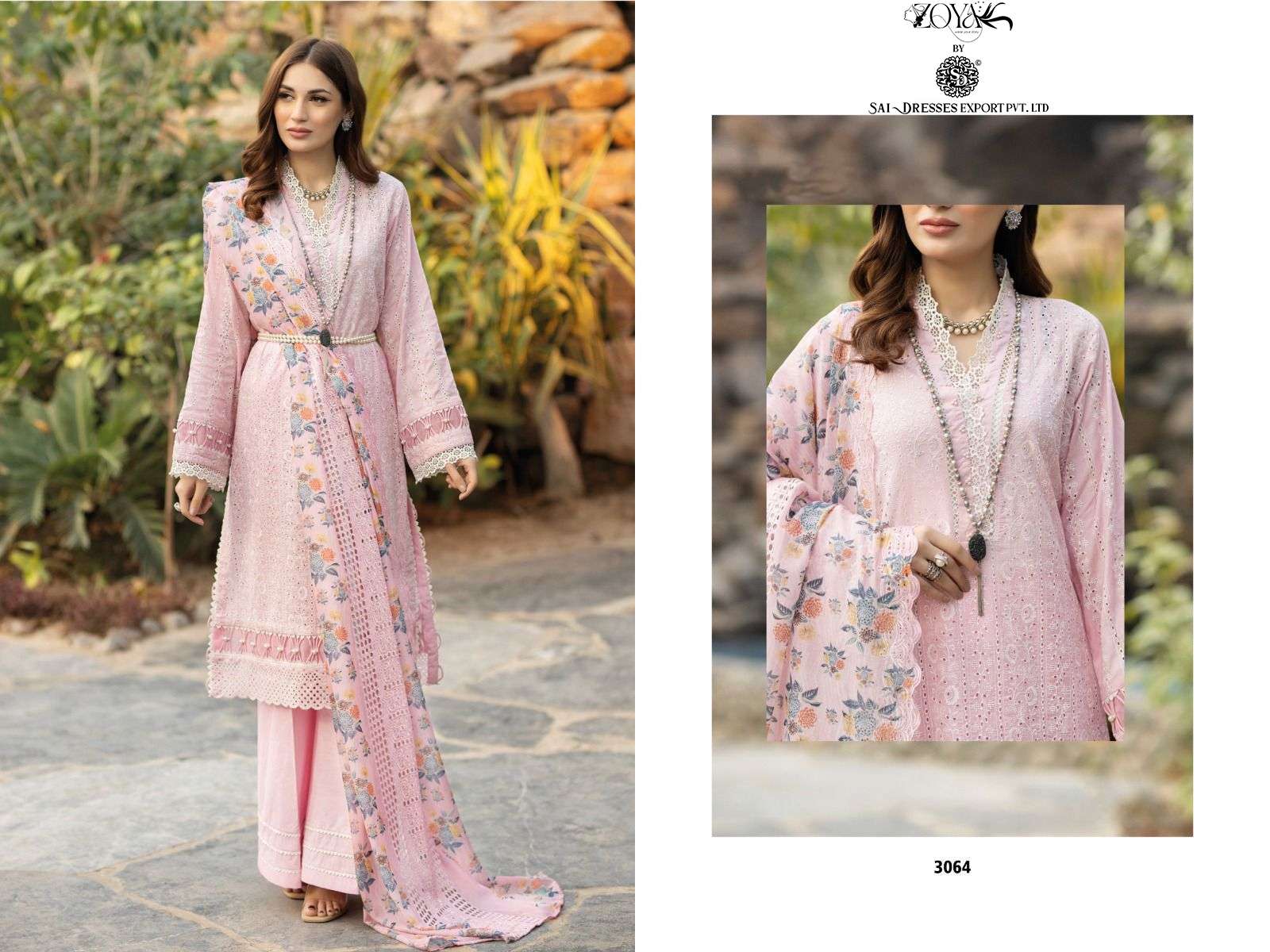 SAI DRESSES PRESENT ADANS LIBAS CHIKANKARI - 23 SUMMER WEAR EXCLUSIVE PAKISTANI DESIGNER SUITS IN WHOLESALE RATE IN SURAT