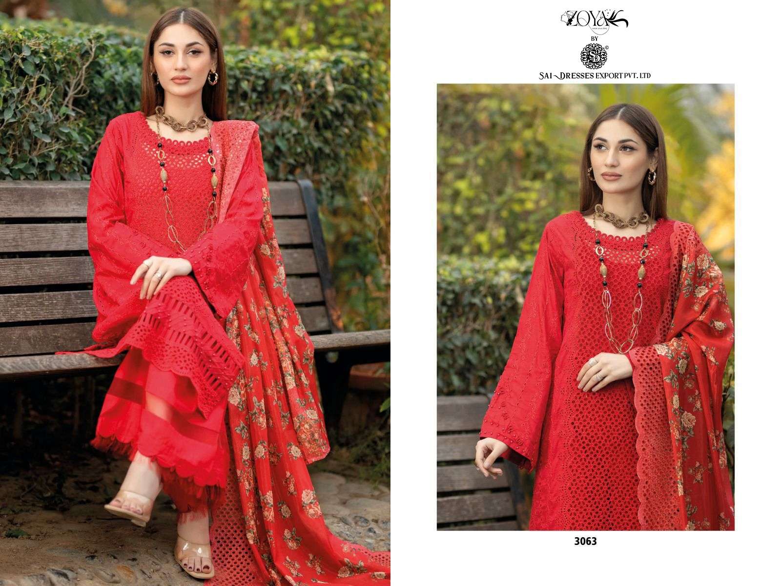 SAI DRESSES PRESENT ADANS LIBAS CHIKANKARI - 23 SUMMER WEAR EXCLUSIVE PAKISTANI DESIGNER SUITS IN WHOLESALE RATE IN SURAT