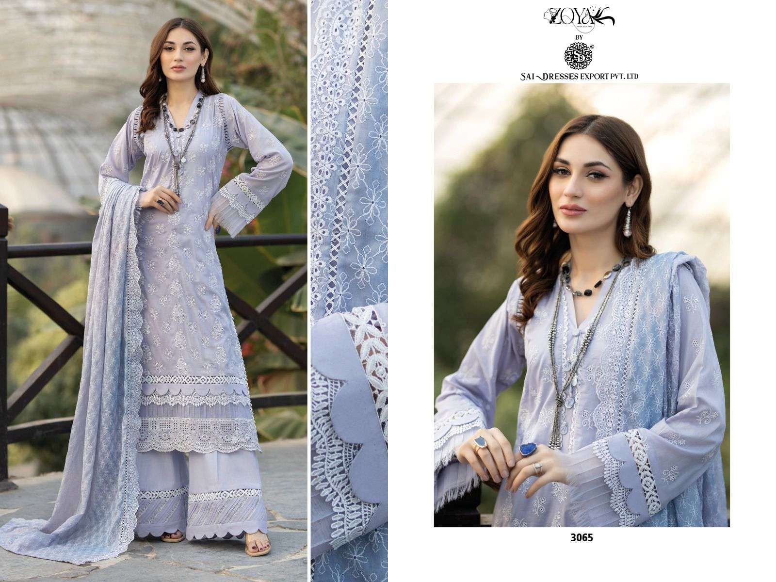 SAI DRESSES PRESENT ADANS LIBAS CHIKANKARI - 23 SUMMER WEAR EXCLUSIVE PAKISTANI DESIGNER SUITS IN WHOLESALE RATE IN SURAT