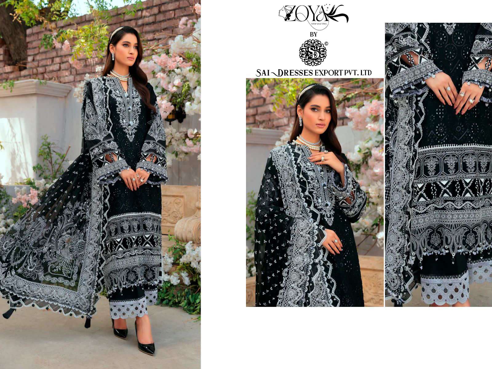 SAI DRESSES PRESENT ANAYA EMBROIDERED COLLECTION 23 SUMMER WEAR FANCY PAKISTANI DESIGNER SUITS IN WHOLESALE RATE IN SURAT