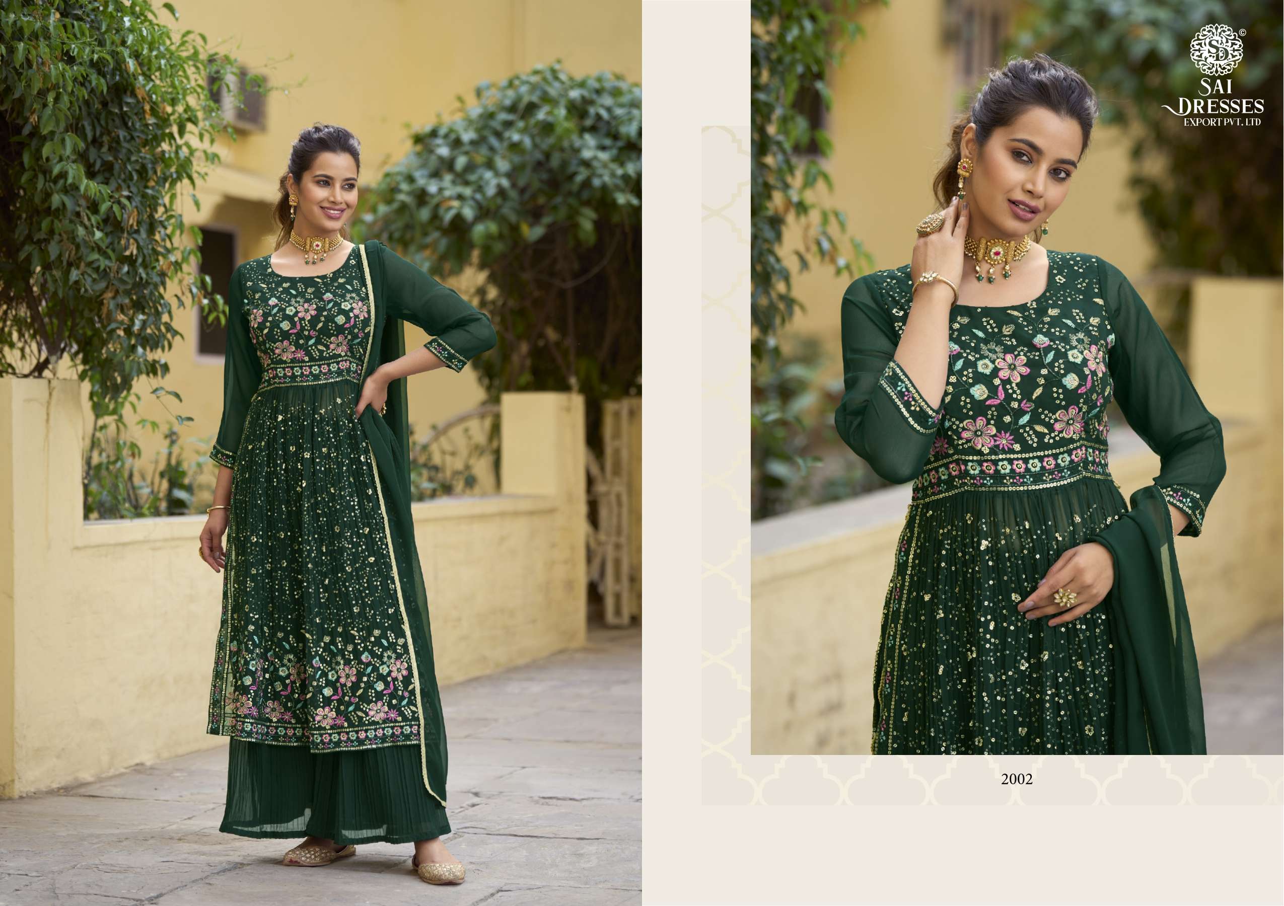 SAI DRESSES PRESENT AURA READY TO PARTY WEAR NAYRA CUT STYLE DESIGNER COLLECTION IN WHOLESALE RATE IN SURAT