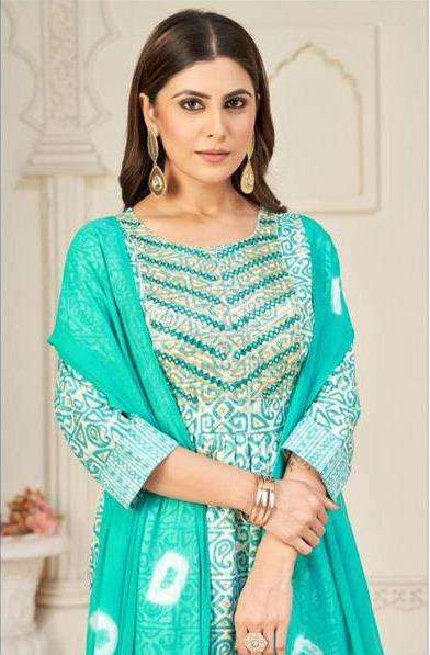 SAI DRESSES PRESENT D.NO 317 READY TO WEAR NAIRA CUT 3 PIECE COMBO COLLECTION IN WHOLESALE RATE IN SURAT