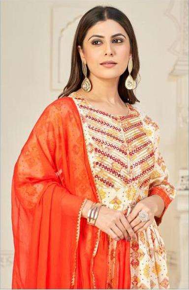 SAI DRESSES PRESENT D.NO 319 READY TO WEAR NAIRA CUT 3 PIECE COMBO COLLECTION IN WHOLESALE RATE IN SURAT