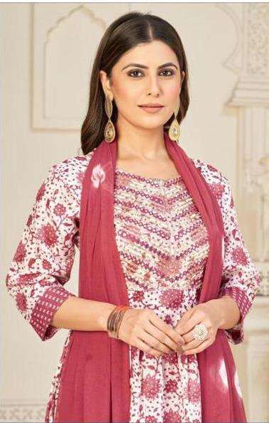 SAI DRESSES PRESENT D.NO 321 READY TO WEAR NAIRA CUT 3 PIECE COMBO COLLECTION IN WHOLESALE RATE IN SURAT